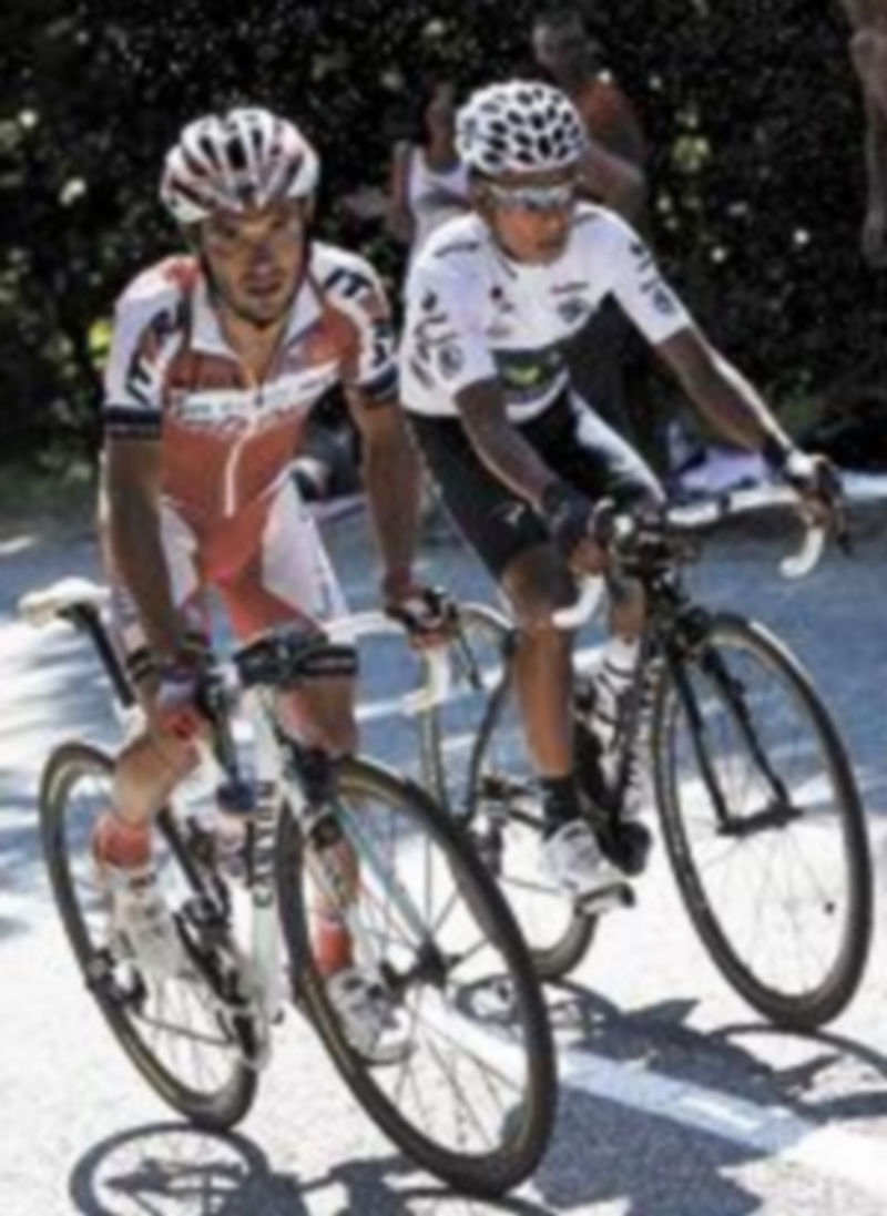 ‘Purito’ (i) y Quintana fueron los grandes protagonistas de la etapa de ayer. / Efe