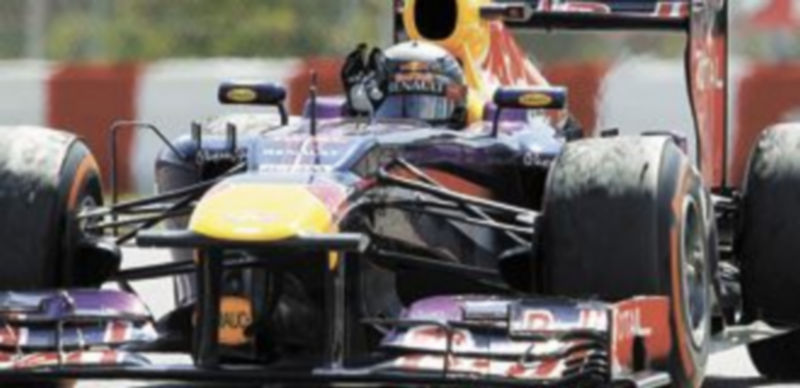 Vettel no pudo con el ritmo de sus rivales y acabó cuarto en Montmeló. / Reuters