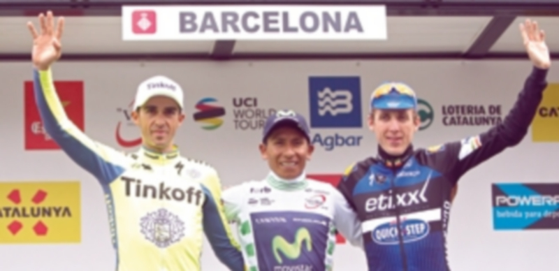 El corredor del equipo Movistar