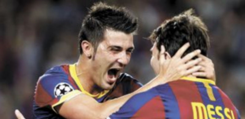 David Villa y Leo Messi estarán en el once inicial del conjunto azulgrana. / Efe.