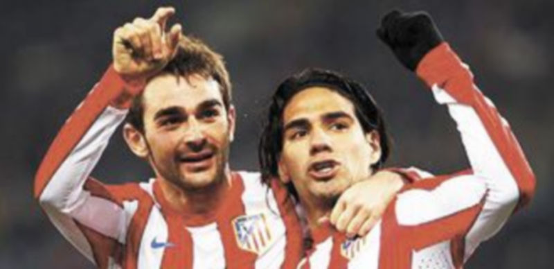 Adrián y Falcao volverán a concentrar muchas de las esperanzas ‘colchoneras’ de cara a la portería rival. / Europa Press.