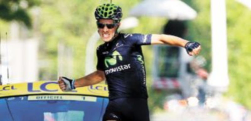 El portugués atacó a cinco kilómetros de la línea de meta y conquistó la victoria en solitario. / G. Horcajuelo (EFE)