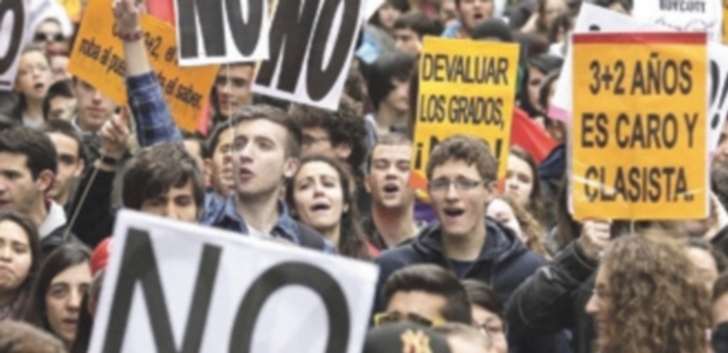 Estudiantes de toda España participaron en los paros del 26 y 27 febrero. / EFE