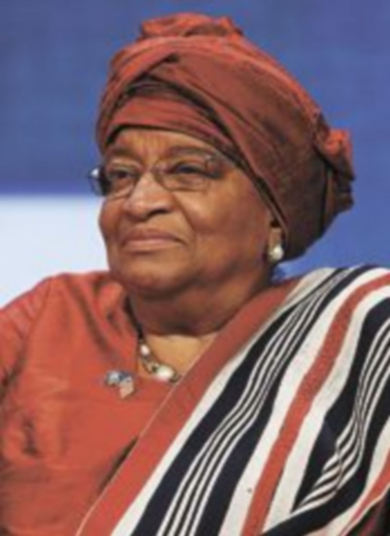 La presidenta de Liberia