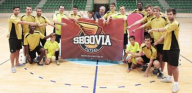 Los integrantes de la plantilla del Segovia Futsal