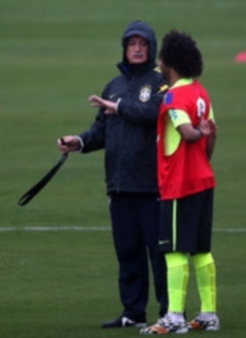 Scolari y Marcelo.