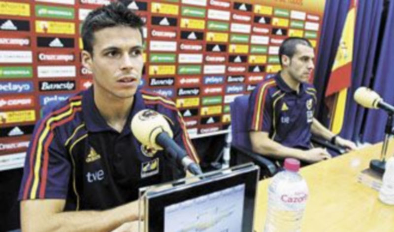 Del Moral y Negredo atendieron a los medios de comunicación. / Ángel Díaz (Efe)