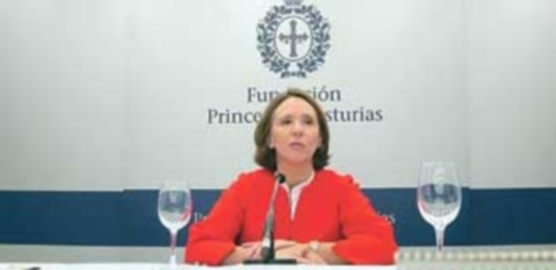 La presidenta de la Fundación Princesa de Asturias