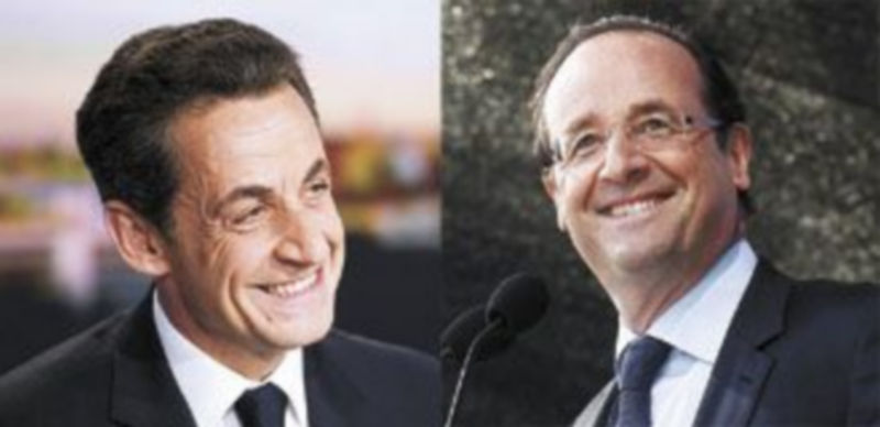 El conservador Nicolas Sarkozy busca la reelección y el socialista François Hollande se perfila como favorito. / reuters