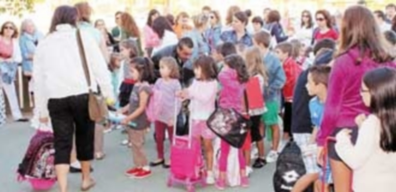 El jueves volverá a repetirse esta escena en todos los colegios de la provincia
