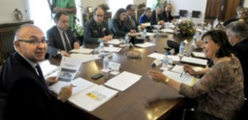 Un momento de la Comisión Territorial de Asistencia al Delegado del Gobierno celebrada ayer en la Subdelegación de Segovia