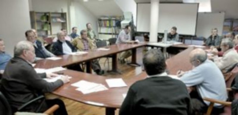 Un momento de la reunión de la mesa de porcino