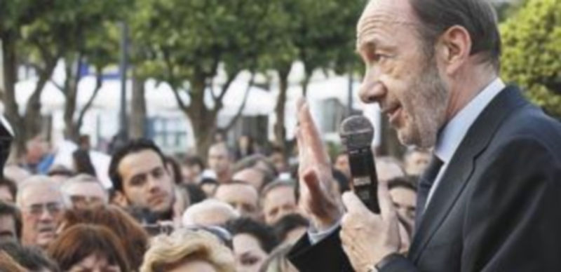 El candidato Rubalcaba