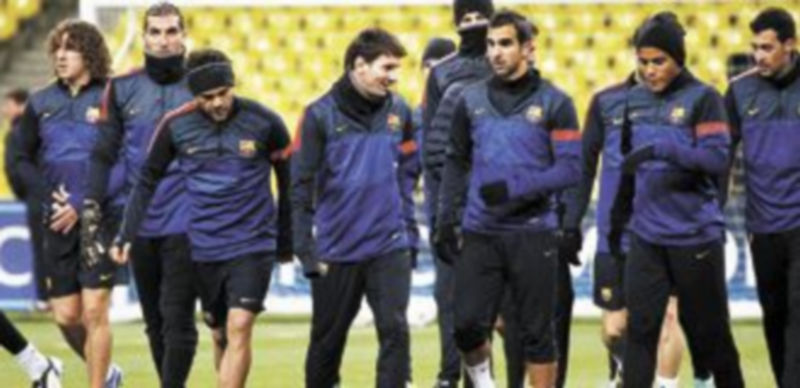 El conjunto azulgrana se entrenó en el escenario del encuentro