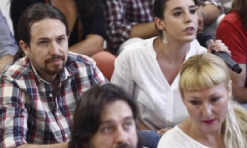 Podemos idea un nuevo plan para aproximar a Iglesias a la ciudadania 1 Pablo Iglesias durante un acto de Podemos con la cúpula del partido. / E. P.