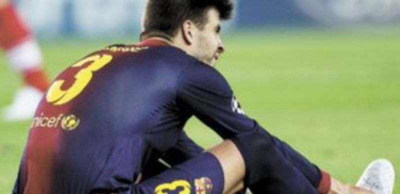 Gerard Piqué se lesionó el pasado miércoles ante el Spartak