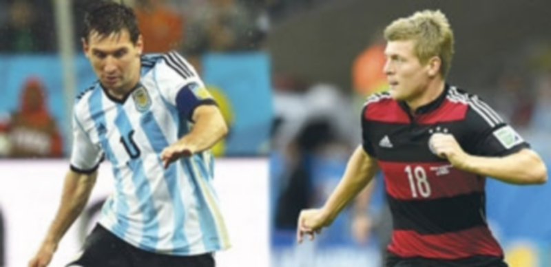 Leo Messi y Toni Kroos serán las grandes sensaciones de esta noche y las principales bazas de las selecciones argentina y alemana para la conquista de la Copa del Mundo. / Efe