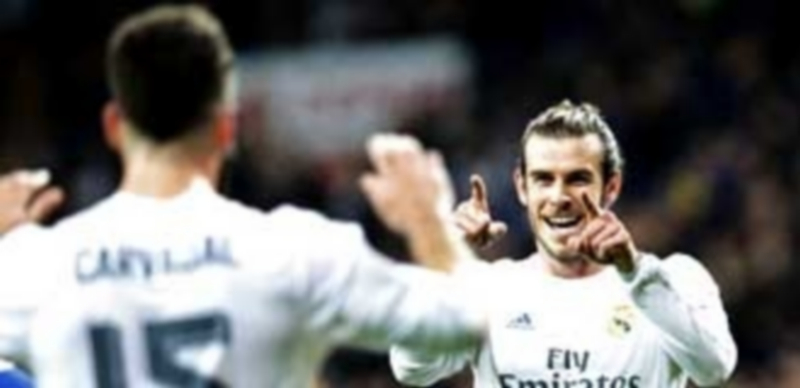 Bale celebra su segundo gol ante el Deportivo