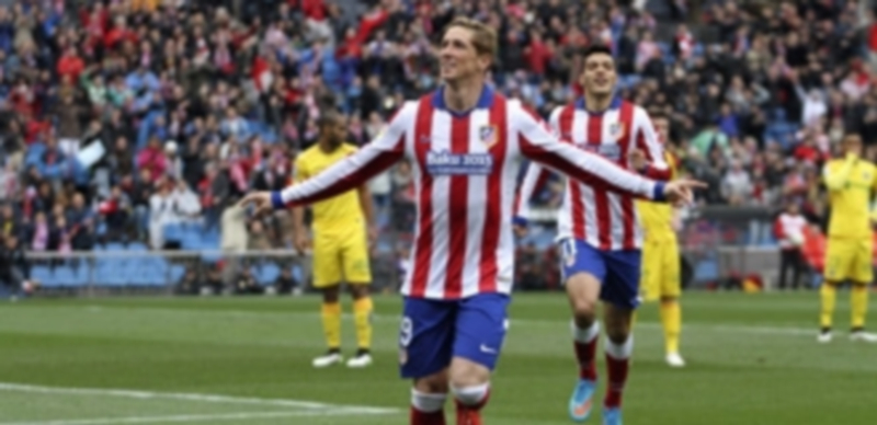 Fernando Torres su primer gol en Liga desde que regresó al Atlético de Madrid en el pasado mercado de invierno. / EFE