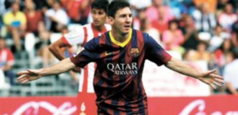 El argentino abrió el marcador en el estadio del Almería