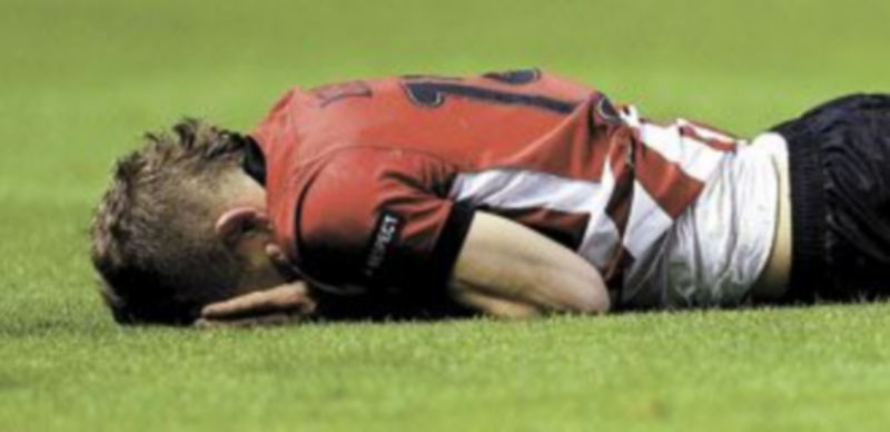 Muniaín entró en el césped en la segunda mitad