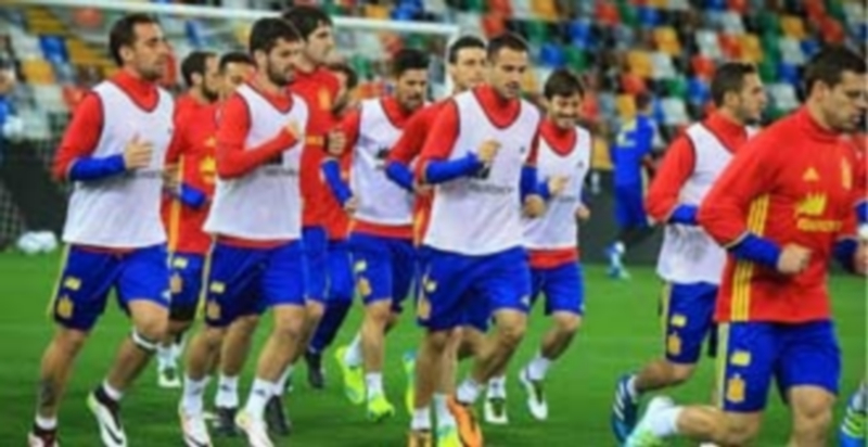 Los jugadores de la Selección Española