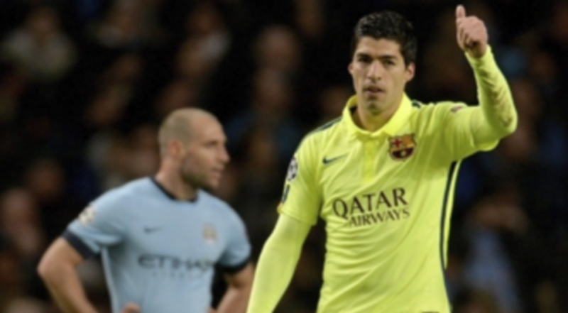 El delantero uruguayo Luis Suárez anotó dos goles en la primera parte. / EFE