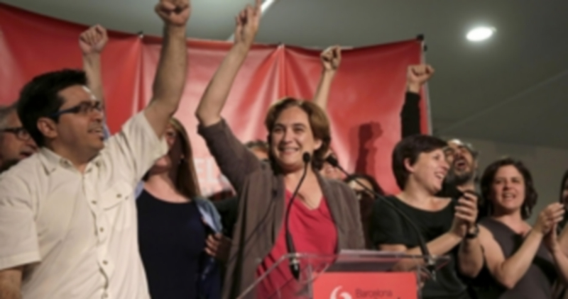 La líder de Barcelona en Comú celebró el “ansia de cambio de la gente”. / Efe