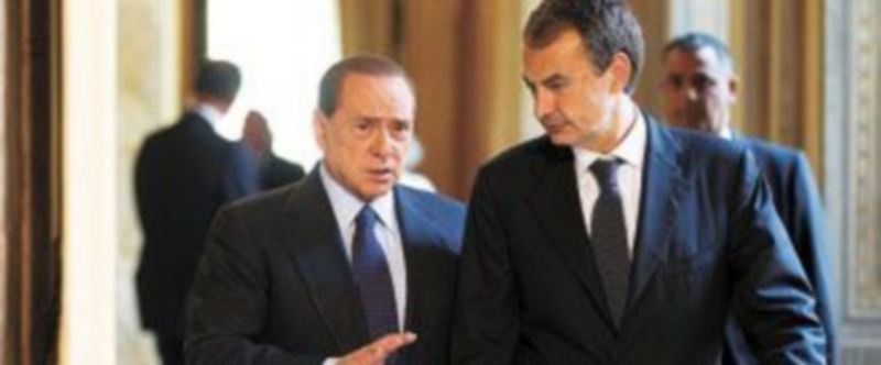 Silvio Berlusconi y José Luis Rodríguez Zapatero