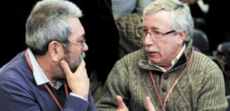 Cándido Méndez (i) e Ignacio Fernández Toxo