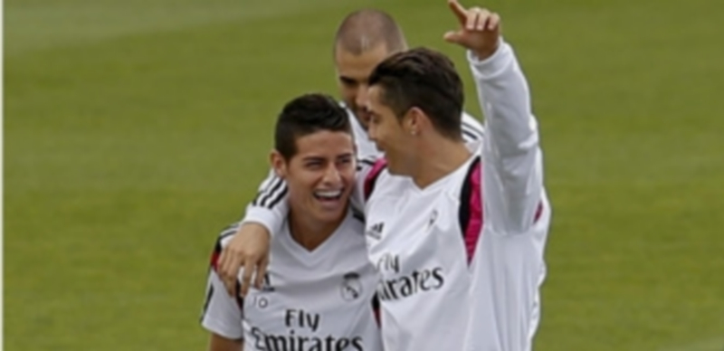James Rodríguez y Cristiano Ronaldo