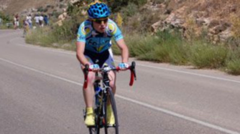 Andrés López Sacristán en pleno esfuerzo durante la carrera. / El Adelantado