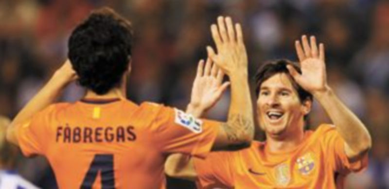 Cesc protagonizó uno de sus mejores partidos desde que llegó al Barcelona