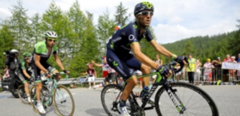 El ciclista Alejandro Valverde en la etapa 14 del Tour de Francia. / Efe