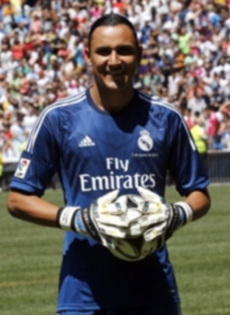 Keylor Navas durante su presentación como nuevo jugador del Real Madrid. / Efe