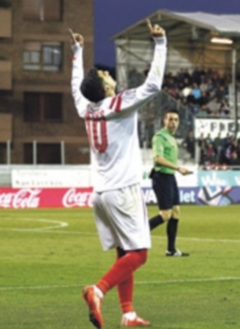 Reyes celebrando uno de los goles marcados al Eibar hace una semana. / EFE