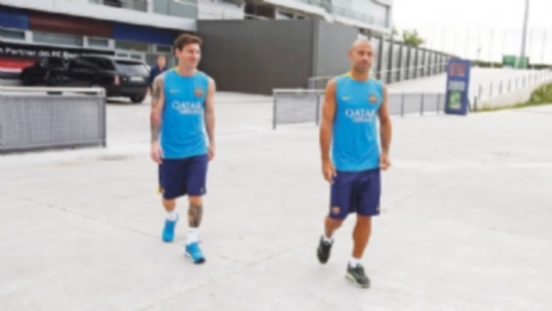 Tras la llegada de Messi (izq) y Mascherano