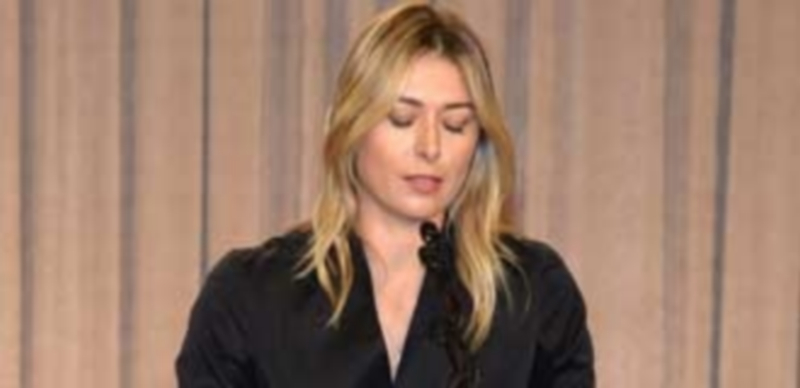 Maria Sharapova compareció ante los medios para informar sobre su positivo en el Open de Australia. / EFE