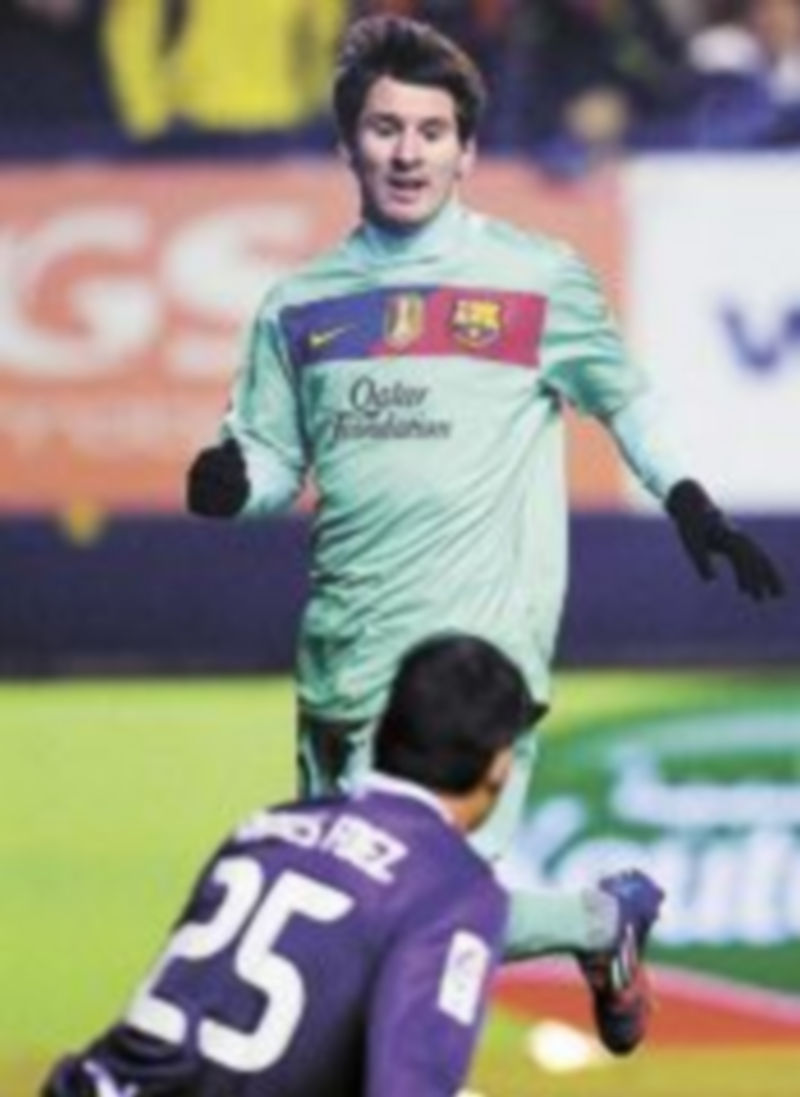 Messi tuvo varias oportunidades claras de gol