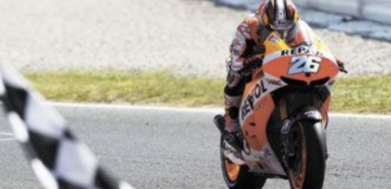Pedrosa superó ampliamente a sus rivales en la clasificación del Gran Premio de Cataluña y saldrá por delante de Crutchlow y Lorenzo. / Reuters