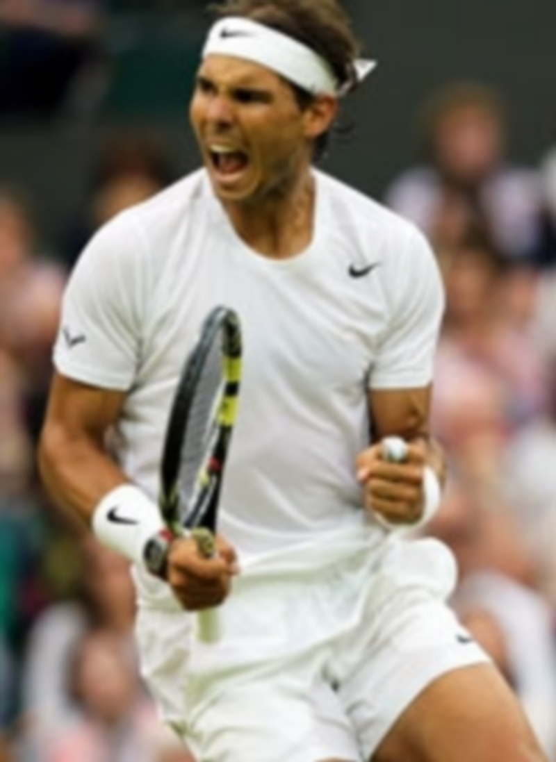 Rafa Nadal celebrando un tanto. / Efe