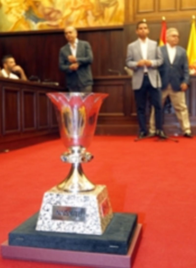 José Luis Sáez con el presidente del Cabildo