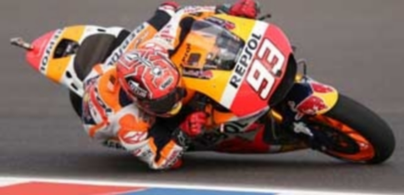 Marc Márquez confirmó su buena adaptación a Termas de Río Hondo con su tercera pole consecutiva en suelo argentino. / EFE