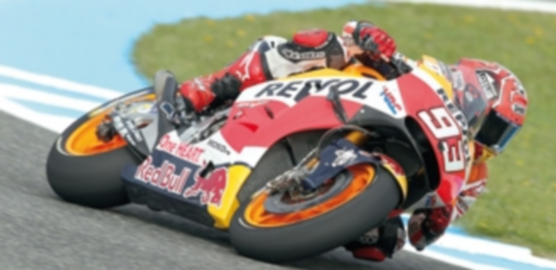 Márquez se conformó en Jerez con el tercer puesto ante la superioridad manifiesta de las Yamaha de Rossi y Lorenzo. / E. P.