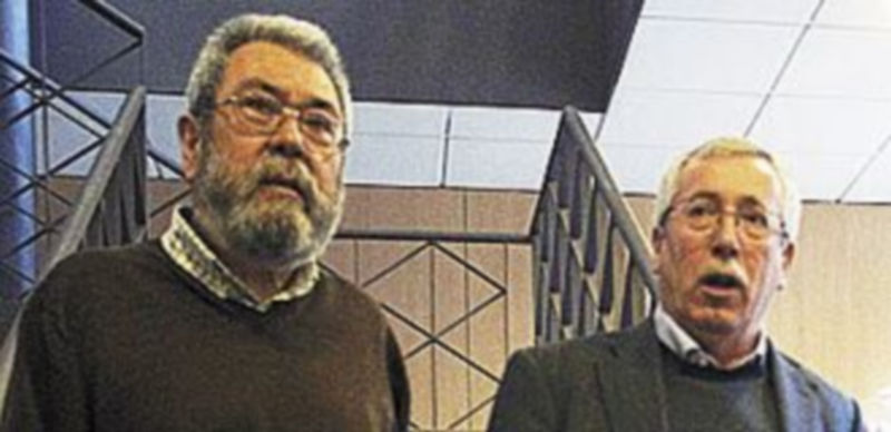Cándido Méndez y Fernández Toxo.