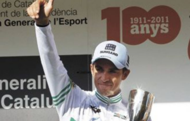 Contador mantuvo el liderato de la Volta a Cataluña tras la disputa de la quinta etapa. / G. Nacarino (Reuters)