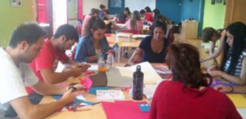 Imagen de una de las actividades del curso de Monitor de Tiempo Libre realizado en la Escuela Municipal de Animación de Segovia. / El Adelantado