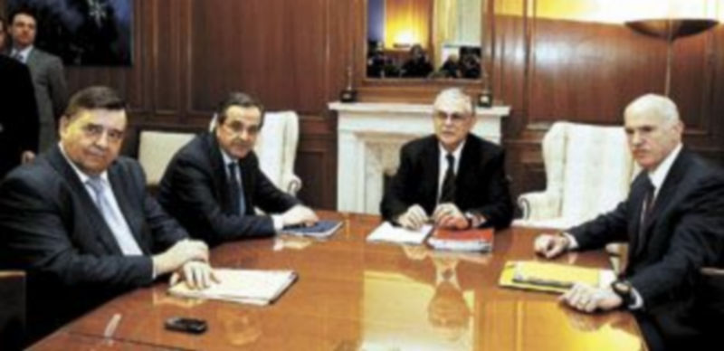 Los portavoces de los partidos que integran el Gobierno de coalición griego no consiguieron alcanzar un acuerdo sobre la propuesta de la ‘troika’. / Reuters