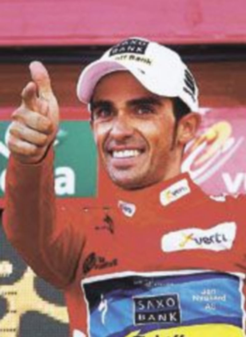 Contador se mostró exultante en el podio. / M. Vida (Retuerza)