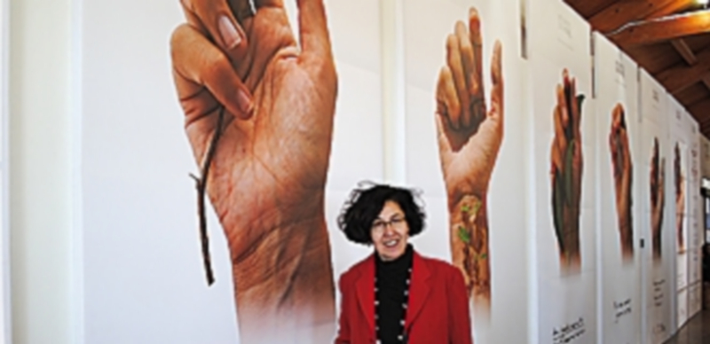 Camino de palabras 1 Los textos e imágenes de la artista segoviana acompañan al encuentro con Santa Teresa. Centro de visitantes de Ávila. / EA